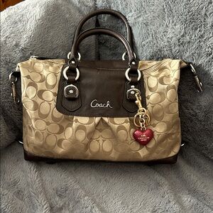 Coach Ashley Brown and Tan Satchel